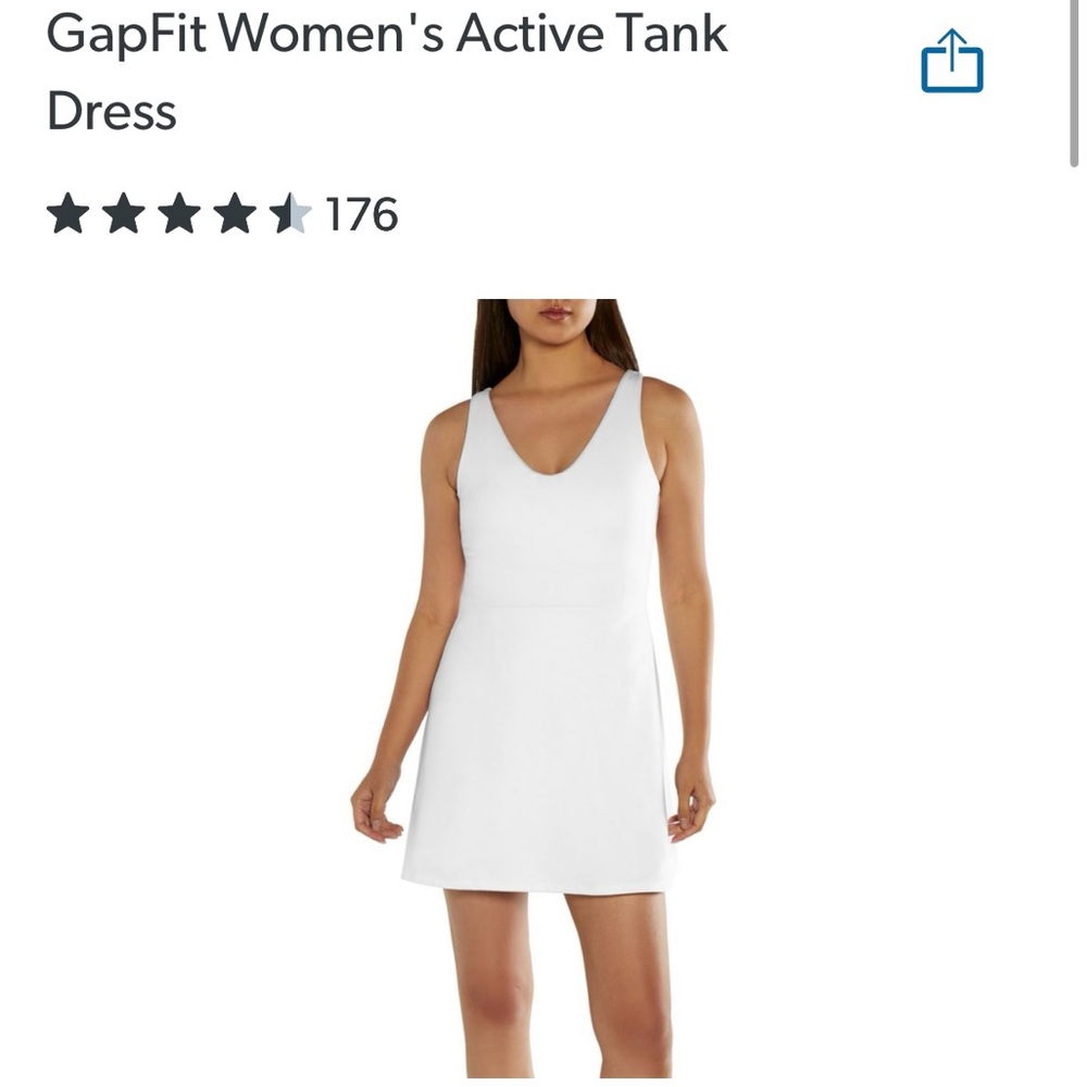 GapFit Women's White Active Tank Dress